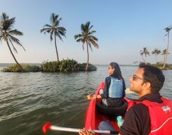 Canoeing in Paravur Backwaters
