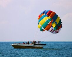 Parasailing at Calangute Beach, Goa
