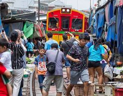 Maeklong Train Market, Floating Market and Grand Palace Tour