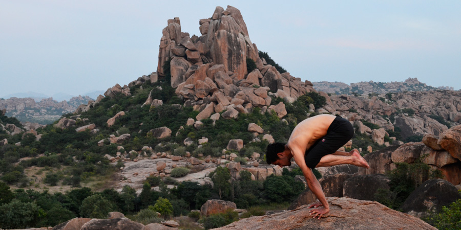 Explorati-Rajat-Practicing Yoga Mysore Bangalore Bouldering